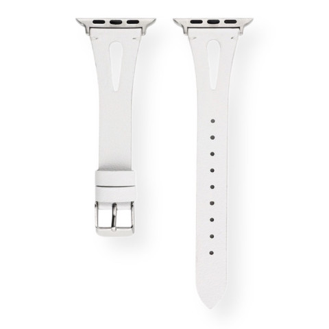 Кожаный ремешок V-Leather на Apple Watch 38/40/41mm White Кожаный ремешок V-Leather на Apple Watch 38/40/41mm White